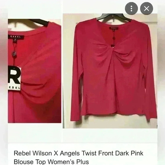 Rebel Wilson EUC 1X black blouse U - Picture 5 of 5